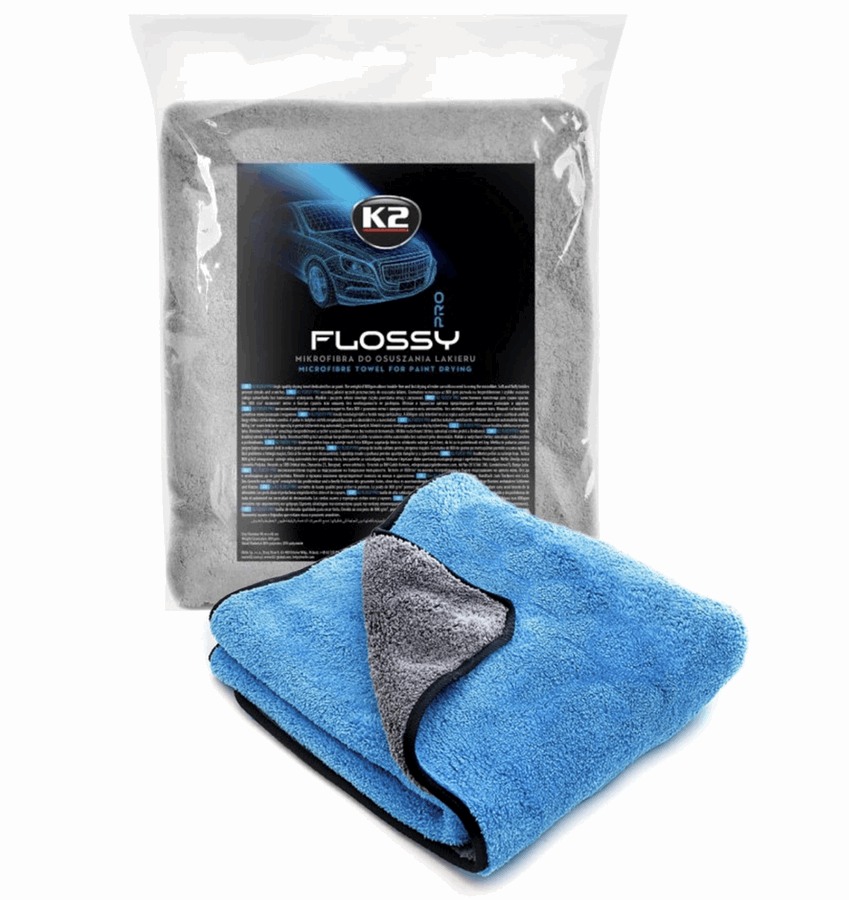 K2 FLOSSY 60X90cm - Mikroszálas Autótörölköző 800 g/m2