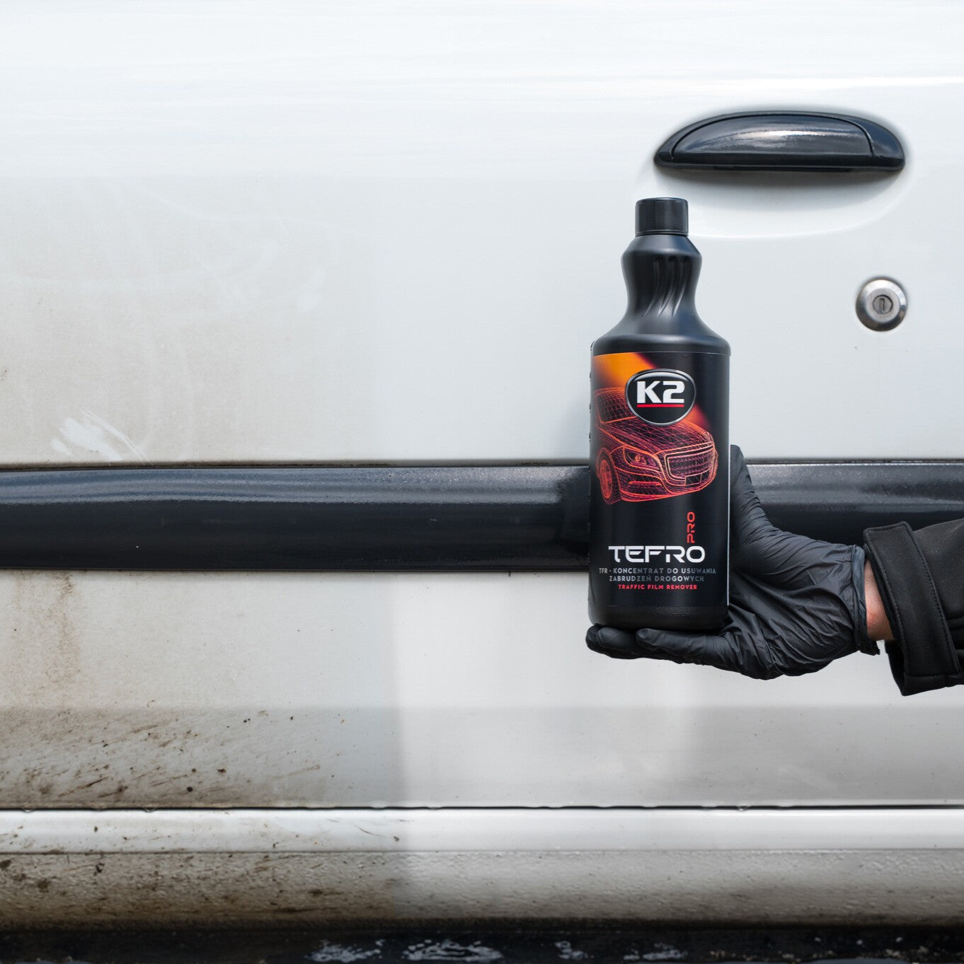 K2 TEFRO PRO 1L – TFR Előmosó Koncentrátum Útiszennyeződésekhez