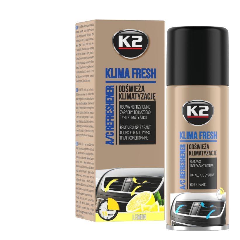 K2 KLIMA FRESH 150ml CITROM klímatisztító spray klímabomba - Targo Auto