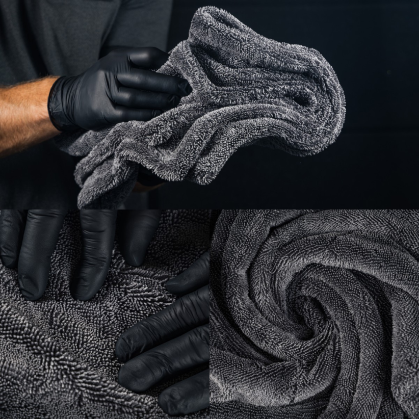 K2 TWISTON PRO Nagyméretű 60x90 cm kétoldalú ultra nedvszívó autószárító törölköző 1200 gsm