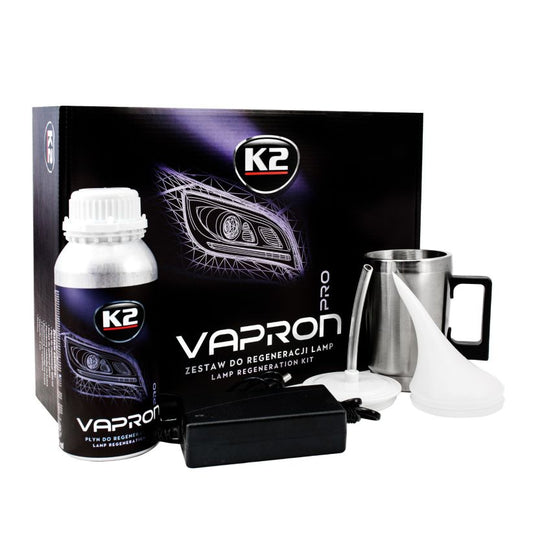 K2 VAPRON - fényszóró regeneráló szett és készülék 600 ml - Targo Auto