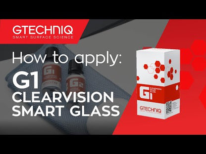 GTECHNIQ Clearvision SMART GLASS G1+G2 Szélvédő Hidrofób Vízlepergető Nano Bevonat + Bevonat maradványeltávolító 2 x 15ml