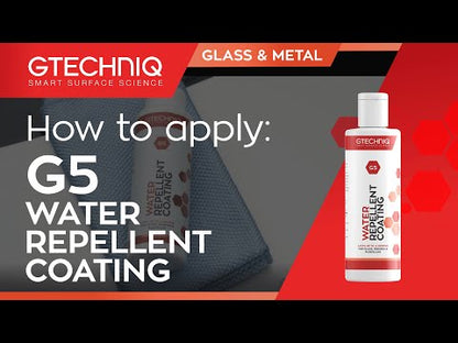 GTECHNIQ G5 Hidrofób Vízlepergető Bevonat Üveg És Plexi Felületre Water Repelling Coating 100ml